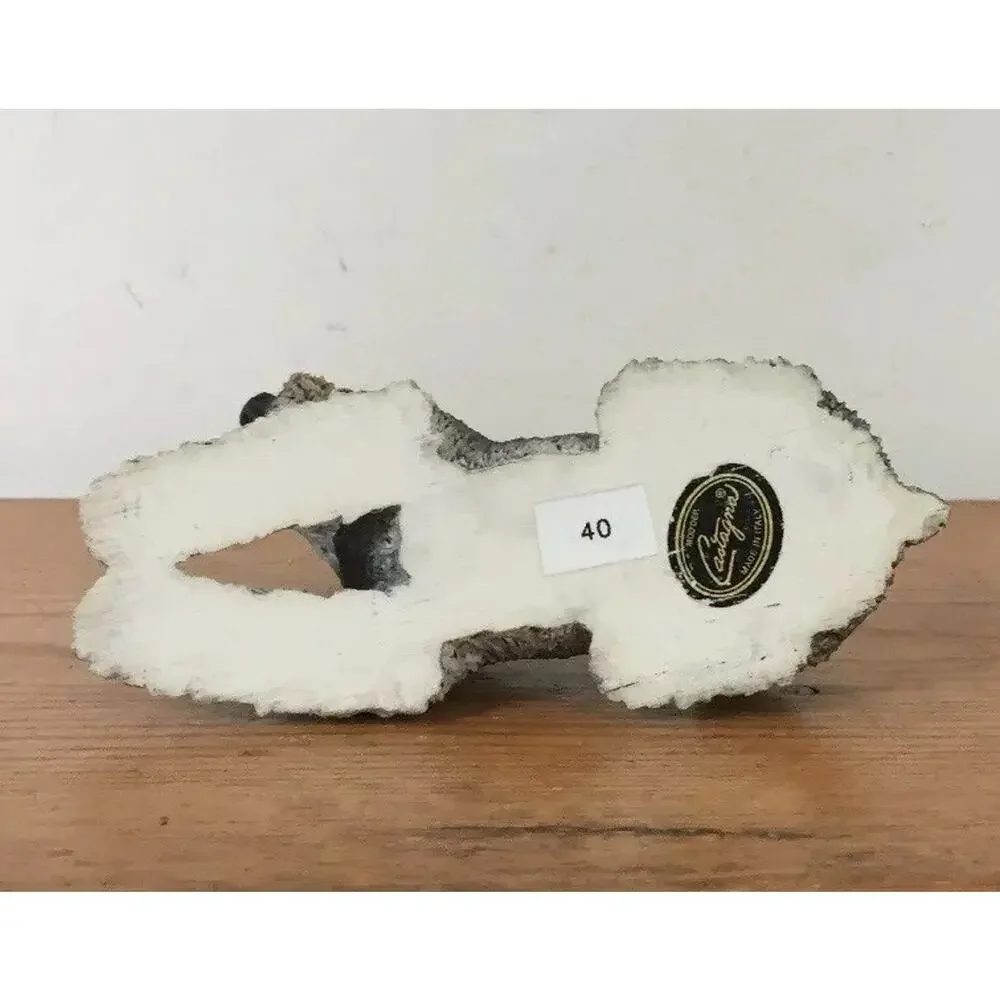 Vtg 1998 Castagna Italian Resin Figurine Schnauzer Cute Sitting Dog 5.5